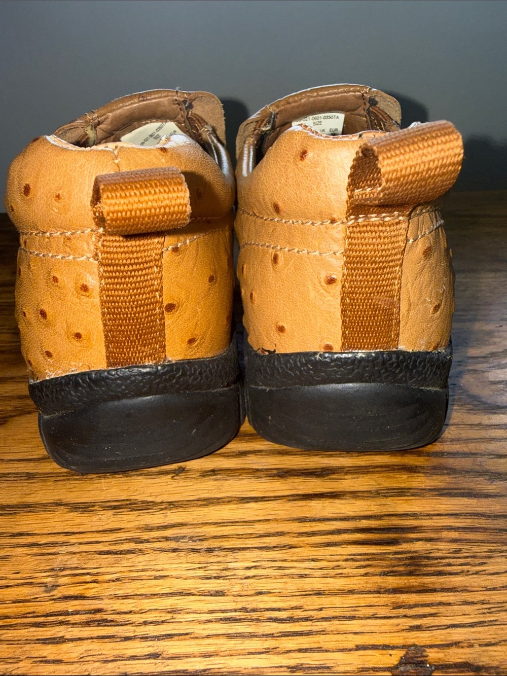 Roper Brown Ostrich-Texture Slip-On Casual Shoes - Picture 7 of 8